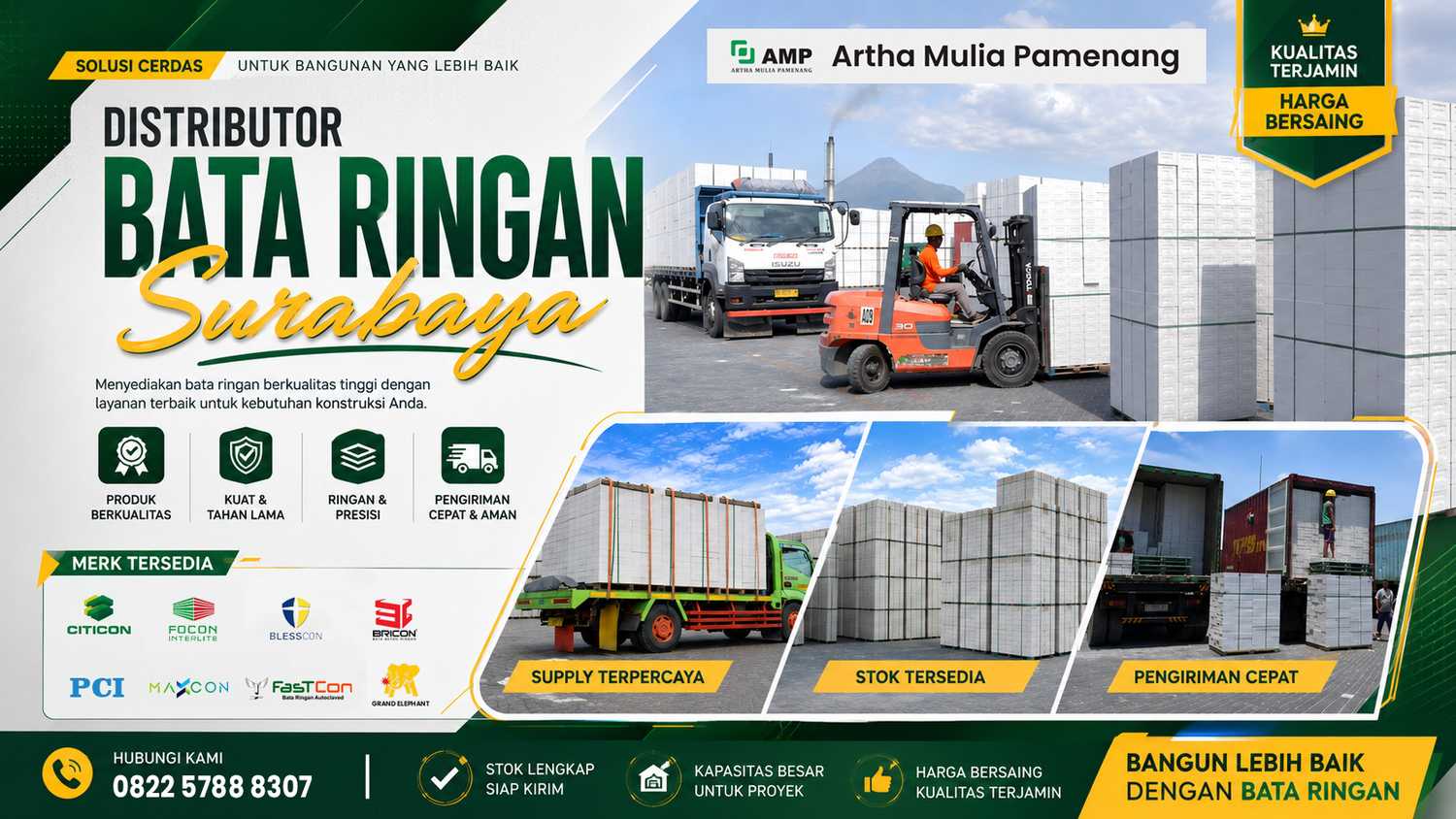 Distributor Bata Ringan Surabaya Terlengkap & Termurah 2026